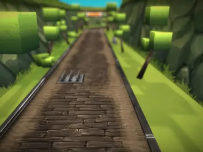 V5 Island Forest Low-poly 3D model