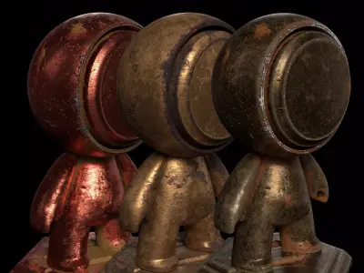 Smart Materials 01- Metal Damaged Materials for 3D Painter Texture