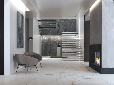 Contemporary house-interior design- design 3d with high quality 3D model