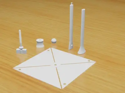 Printable Windmill Spinner Toy for Kids 3D print model