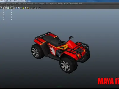 Racing track Low-poly 3D model
