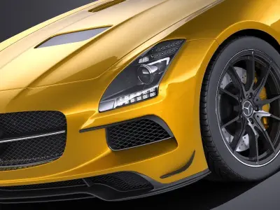 Mercedes SLS AMG BLACK 2015 VRAY 3D model