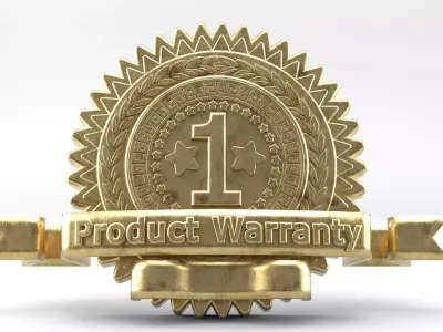 Waranty gold product warrantee badge Free 3D model