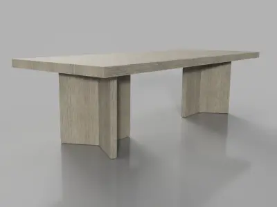 RH Ludlow Rectangular dining table 3D model