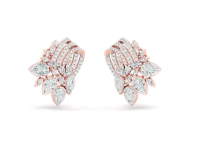 Women Earrings 3dm STL OBJ FBX Renders Details 3D print model 14