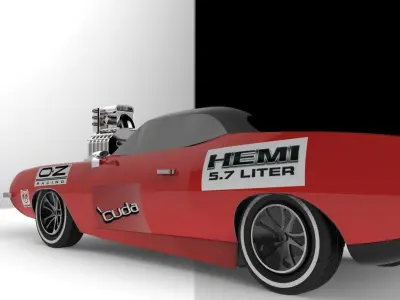 1969 Dodge Charger RT Free 3D model