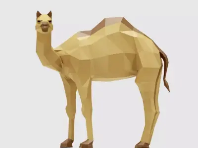Camel Low-poly 3D model