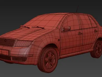 Skoda Fabia mk1 exterior model 3D model