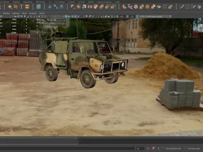 High-Quality 3D Model of Military Armored Vehicle 3D model