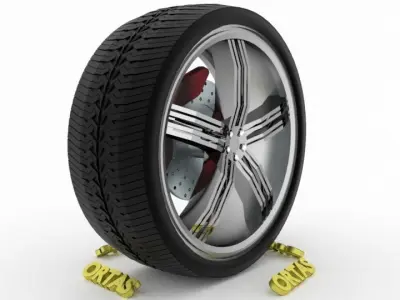 ORTAS CAR WHEEL RIM 119-120 GAME READY WHEEL 3D Model Pack