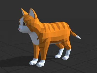 LowPoly Kittens Pack Low-poly 3D model