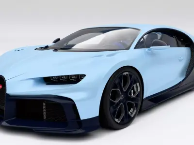 Bugatti Chiron Profilee Low-poly 3D model