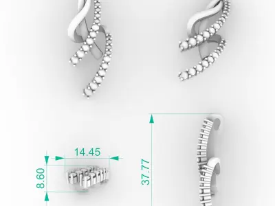 Curved Diamond Pendant 3D print model