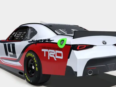 Toyota Supra 2019 Nascar Low-poly 3D model