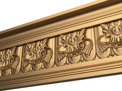 Cornice Decoration Molding 016 Low-poly 3D model