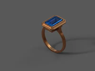 High-Quality 3D Ring Model Low-poly 3D model