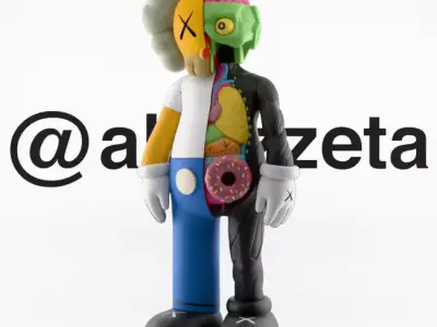 Kaws Homer Simpson and Homer Simpson Flayed Open Textured 3D model