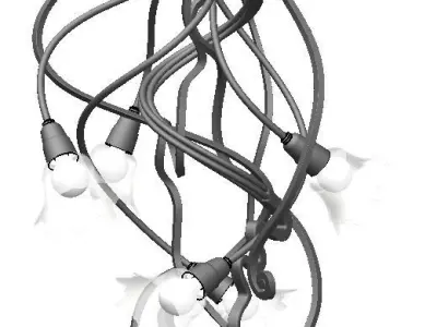Chandelier twisted 3D model