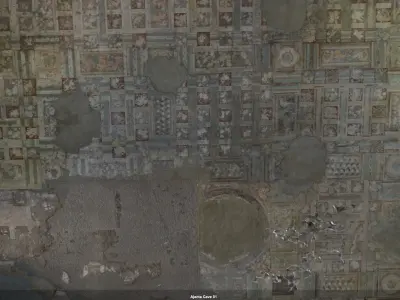 Real scan of Ajanta cave 1 Low-poly 3D model