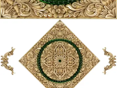 Decorative Ornamental 33 Low-poly 3D model