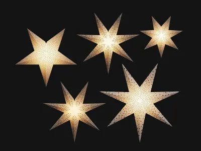 IKEA Strala Paper Stars 3D model