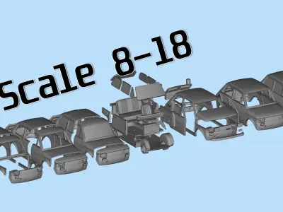 Maluch Polskifiat 126 STL printable scale model for RC  diecast  3D print model