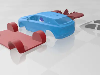 Cadillac Optiq - Separate Parts STL Model 3D print model