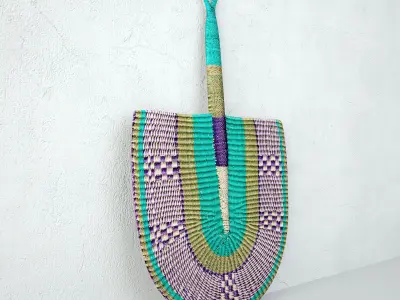 African Handwoven Fan 18 3D model