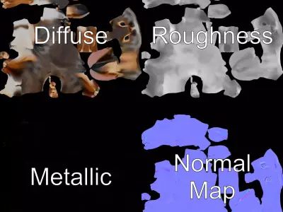 Realistic Rabbit Fur model pack Low-poly 3D model