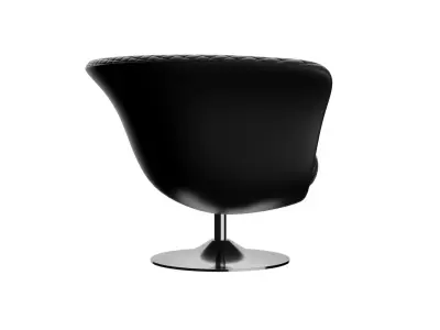 Diamond Quilted Swivel Arm Chair 3D model