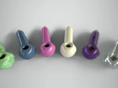 Glass Pipe Low-poly 3D model