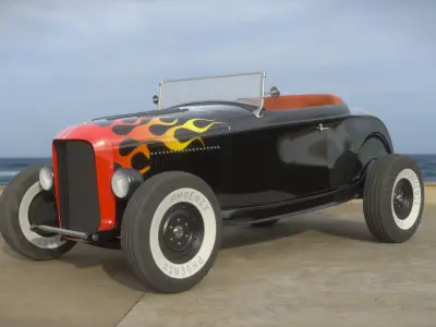 Hot Rod Roadster 3D model