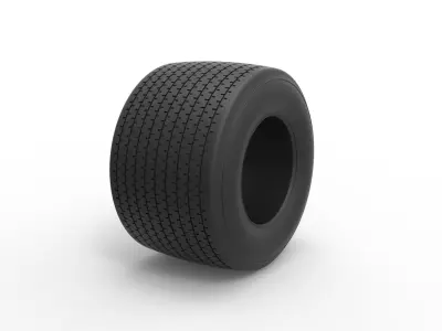 Dirt Sprint racing tire 12 Scale 1 to 25 3D print model