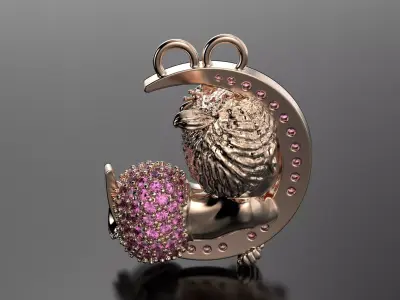 Baby pendant 3D print model