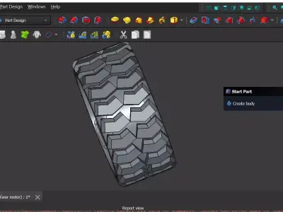 RC Car Wheel and Rim 3d Printable 3D print model