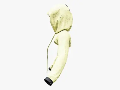 cut out cropped hoodie Low-poly 3D model