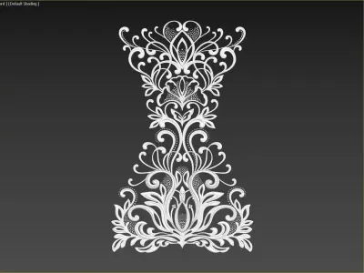 ornamental classic decoration 3d model frame vol 33 3D model