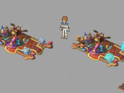 gAME Low-mode-VIP booth 3D model