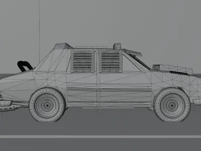3d Low Poly Survival Car Low-poly 3D model