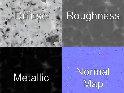 Stalagmite Smooth Surface Natural Texture model pack Low-poly 3D model