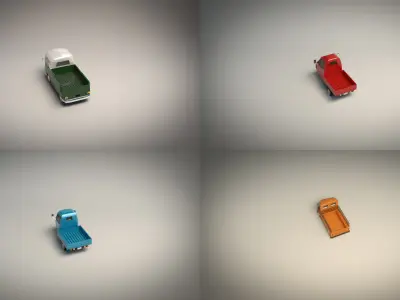 Low Poly Pickup Pack 02