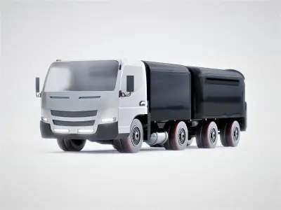 Truck Low-poly 3D model from CGTrader