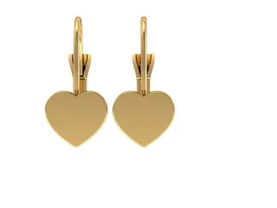 heart shaped huggy earrings 3D print model