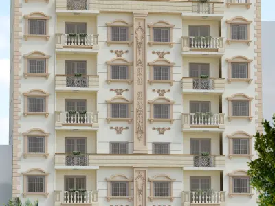 Residential building 3D model 7