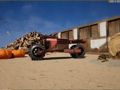 Farmer Motorcycle Low-poly 3D model