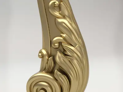 Carved Baluster 3D model