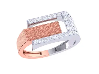 Mens gemstone diamond men Ring with details images 10 3D print model
