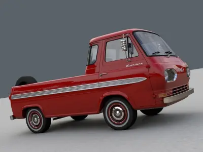 ECONOLINE E100 PICKUP 1962 3D model