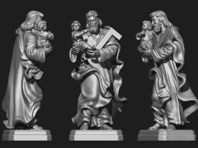 Jose y Jesus - Joseph and Jesus CNC 3D print model