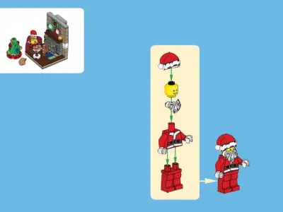 TwindBricks3D - 40125 Santa Visit 3D print model